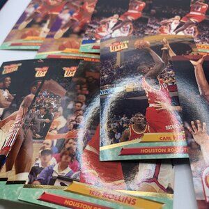 22ct 1992-1993 Ultra Fleer Houston Rockets Basketball Trading Cards NRMT